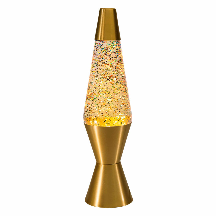 14.5″ LAMP RAINBOW GLITTER – CLEAR/GOLD D2